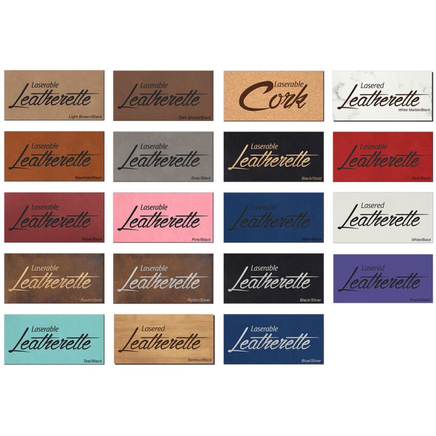 Wide selection of Lasered Leatherette products, add custom personalization at Artisan Branding Comapny.