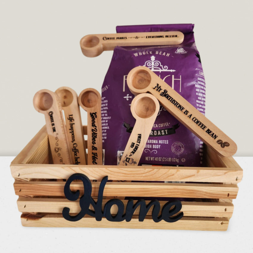 Coffee bag scoop and clip collection by Artisan Branding Company.