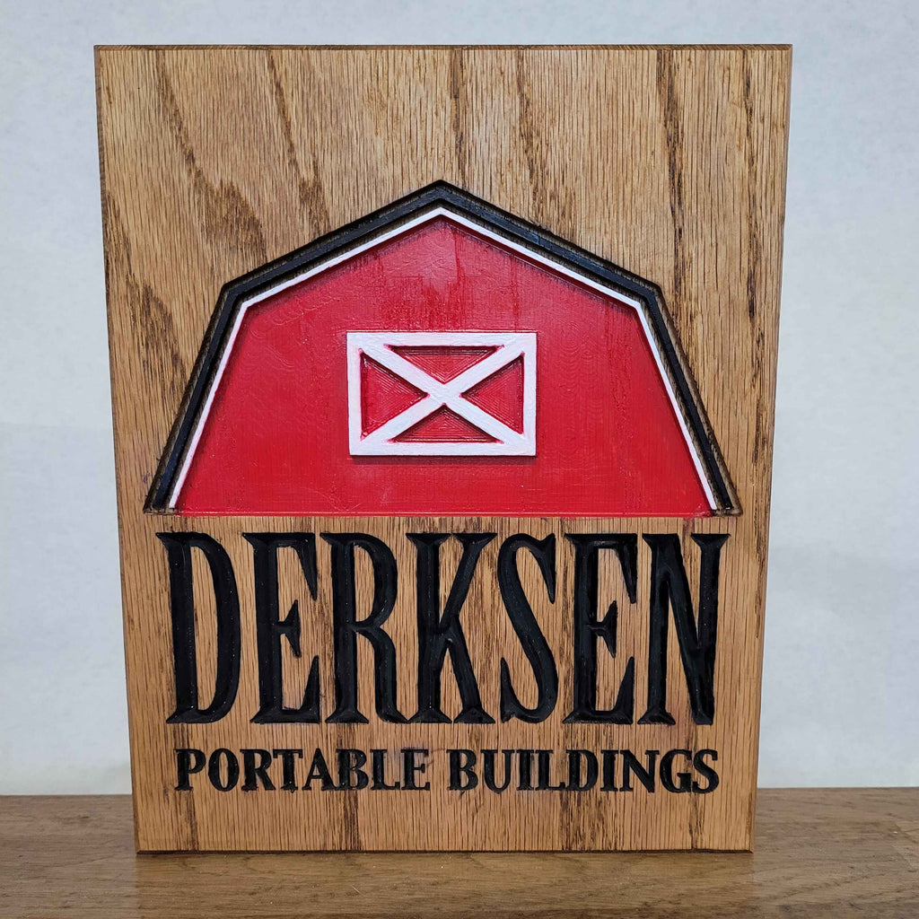 Small wood, full color, business signs by Artisan Branding Company.
