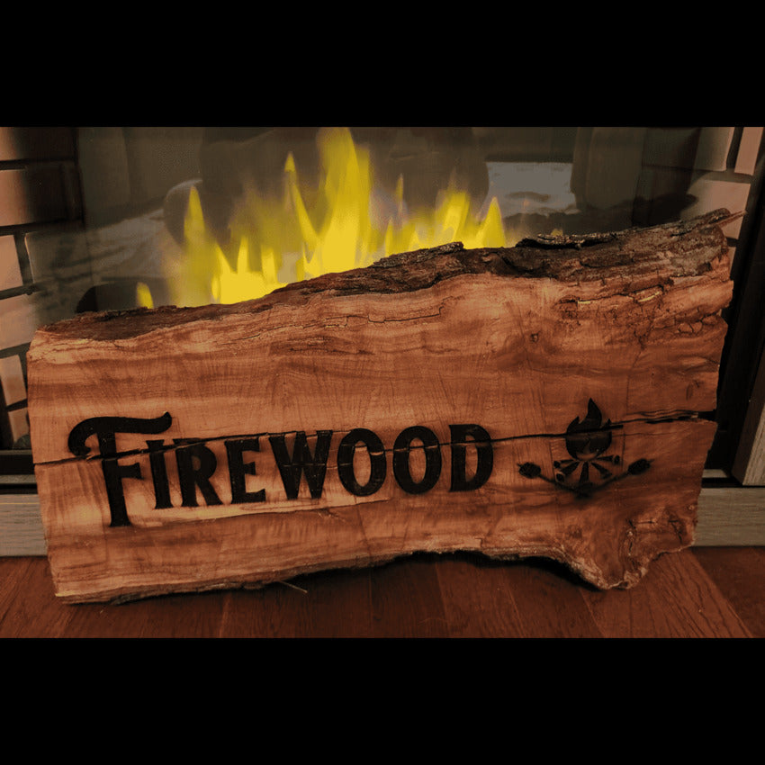 Firewood log home decor by Artisan Branding Company.