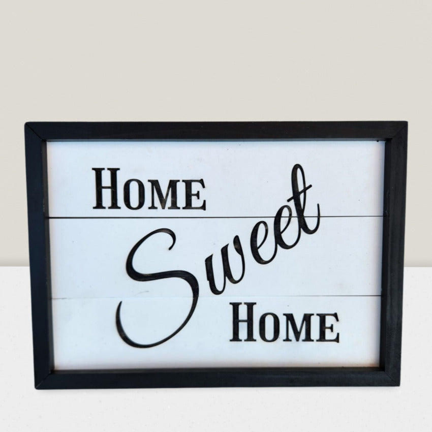 Personalized wood sign decor by Artisan Branding Company. Home Sweet Home