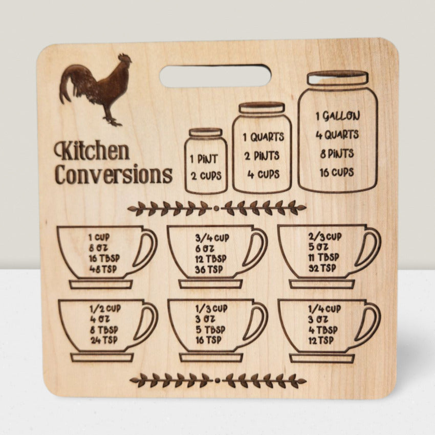 Square kitchen conversions wooden with handle by Artisan Branding Company.