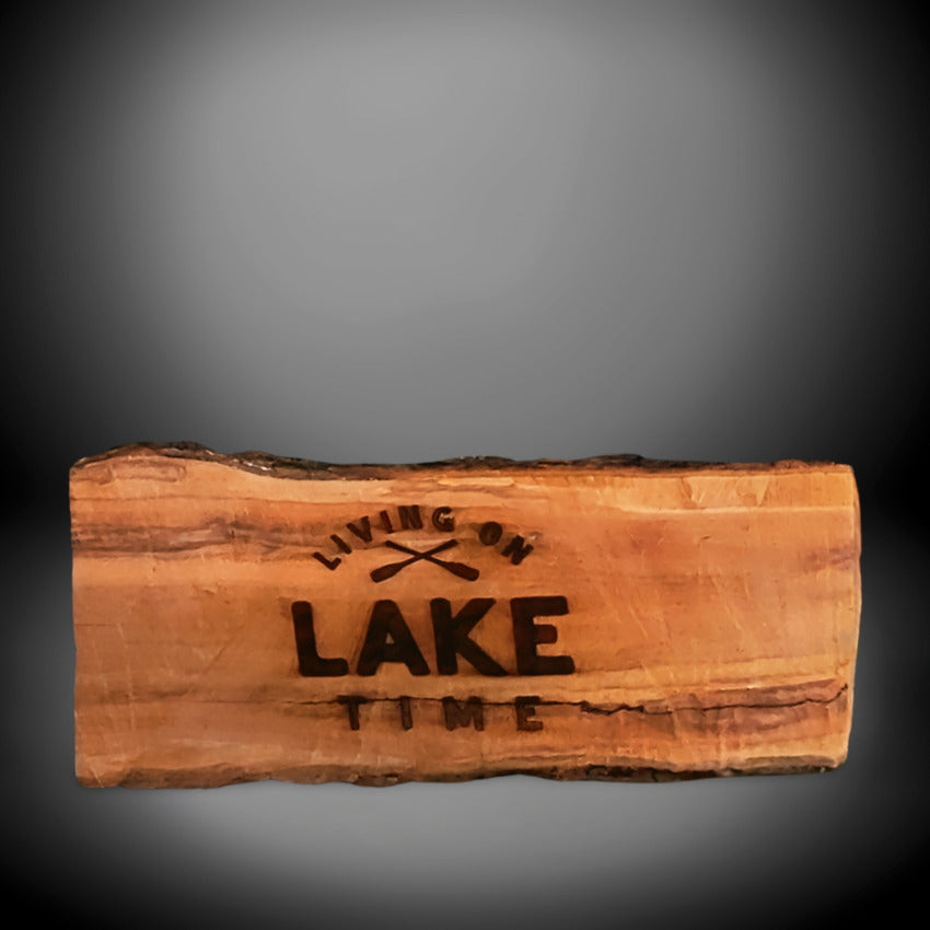 Lake firewood log home decor by Artisan Branding Company.