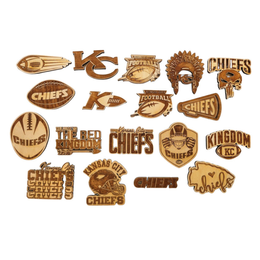 Custom Chiefs magnet collection by Artisan Branding Company.