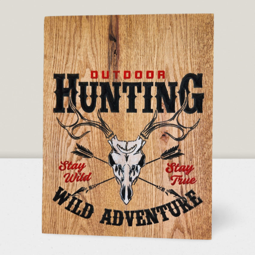 Personalized wood sign decor by Artisan Branding Company. Hunting