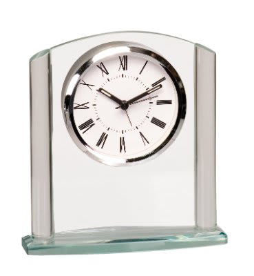 Arch Clock with Columns 6 1/4" Glass at Artisan Branding Company
