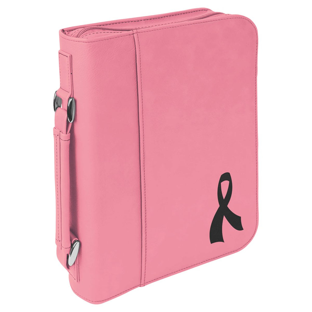 Book/Bible Leatherette Cover 7 1/2" x 10 3/4" Pink w/Black Engraving at Artisan Branding Company