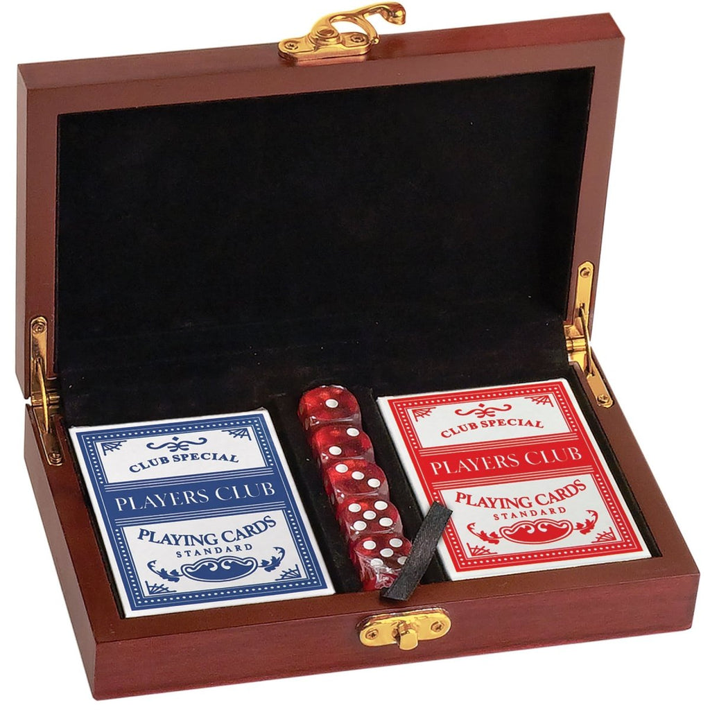 Card and Dice Set -Rosewood Finish at Artisan Branding Company