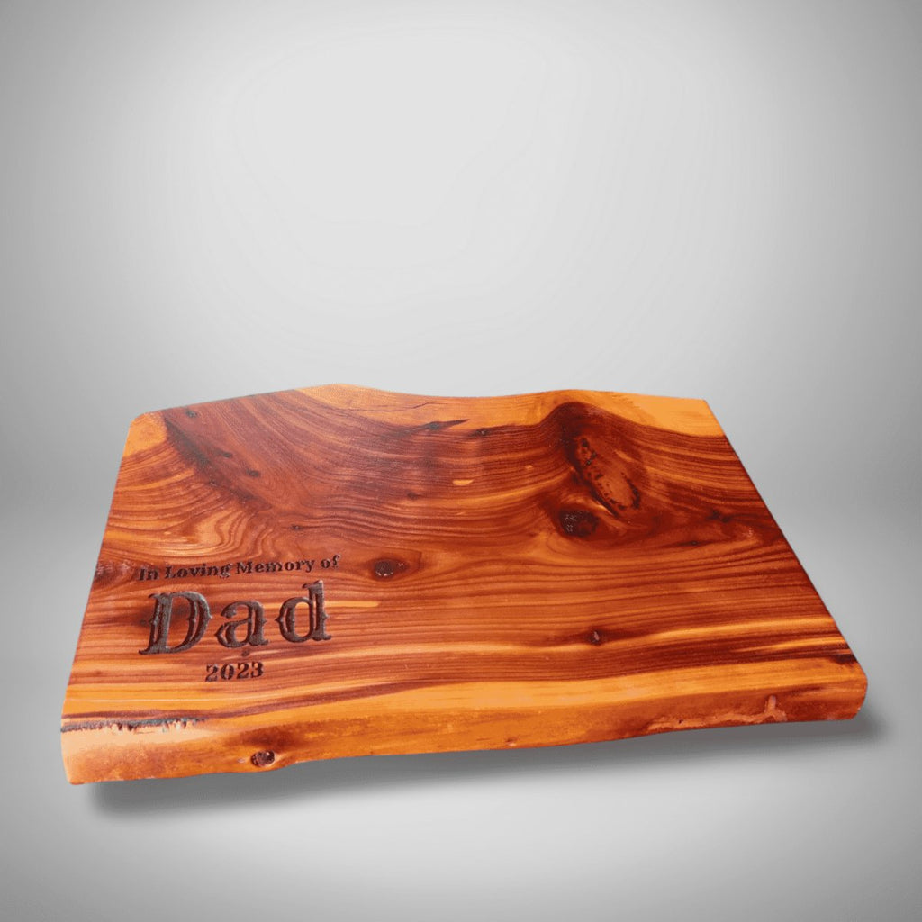 Cedar Live Edge Cutting Board 16" Length at Artisan Branding Company