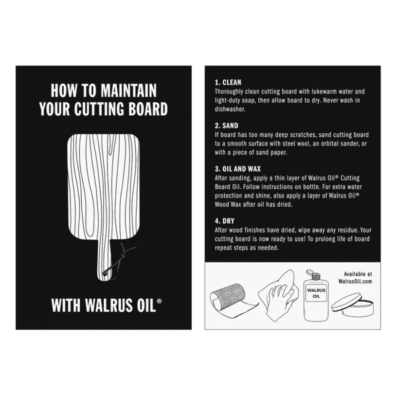 Cutting Board Care Kit -Walrus Oil at Artisan Branding Company