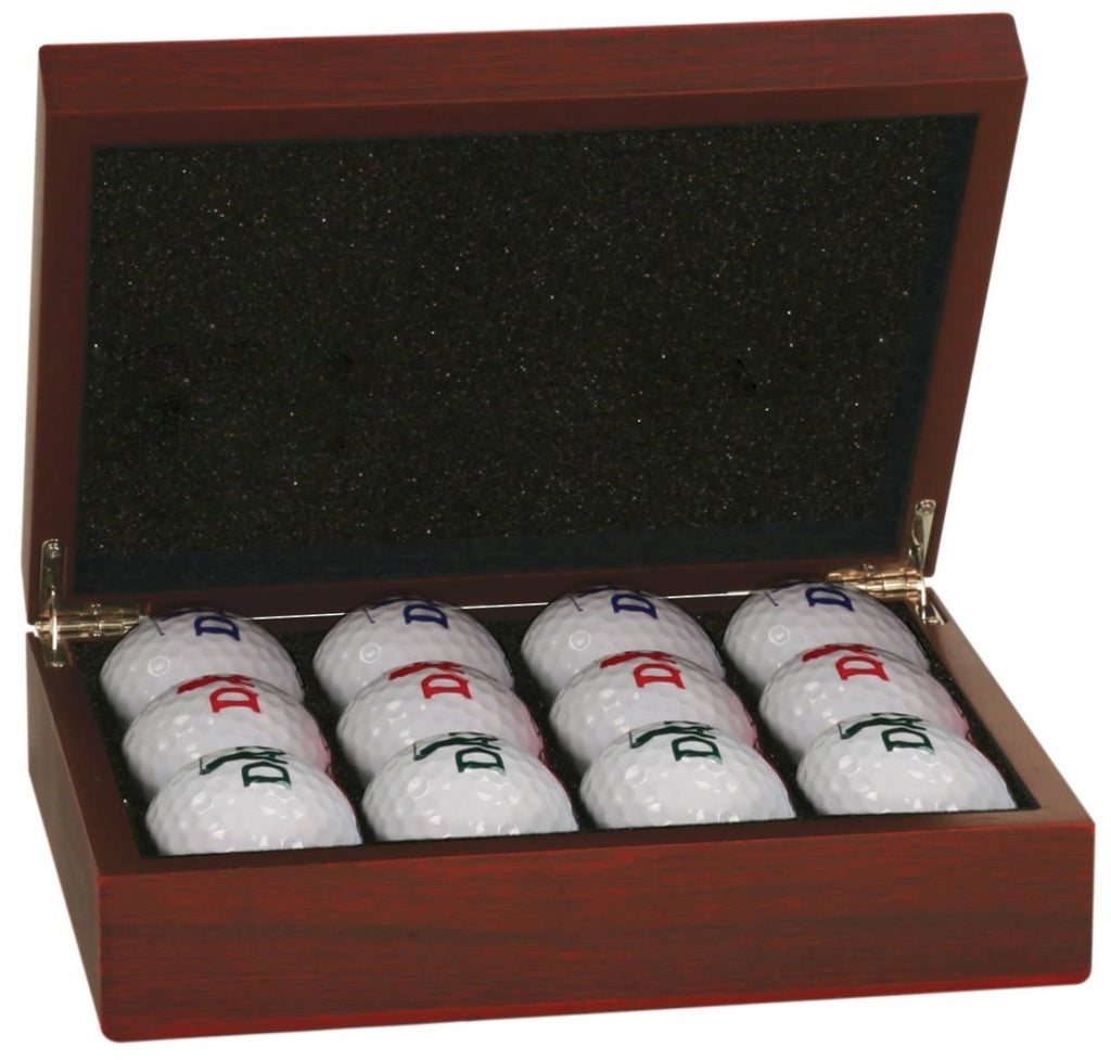 Golf Ball Box -Rosewood Finish at Artisan Branding Company
