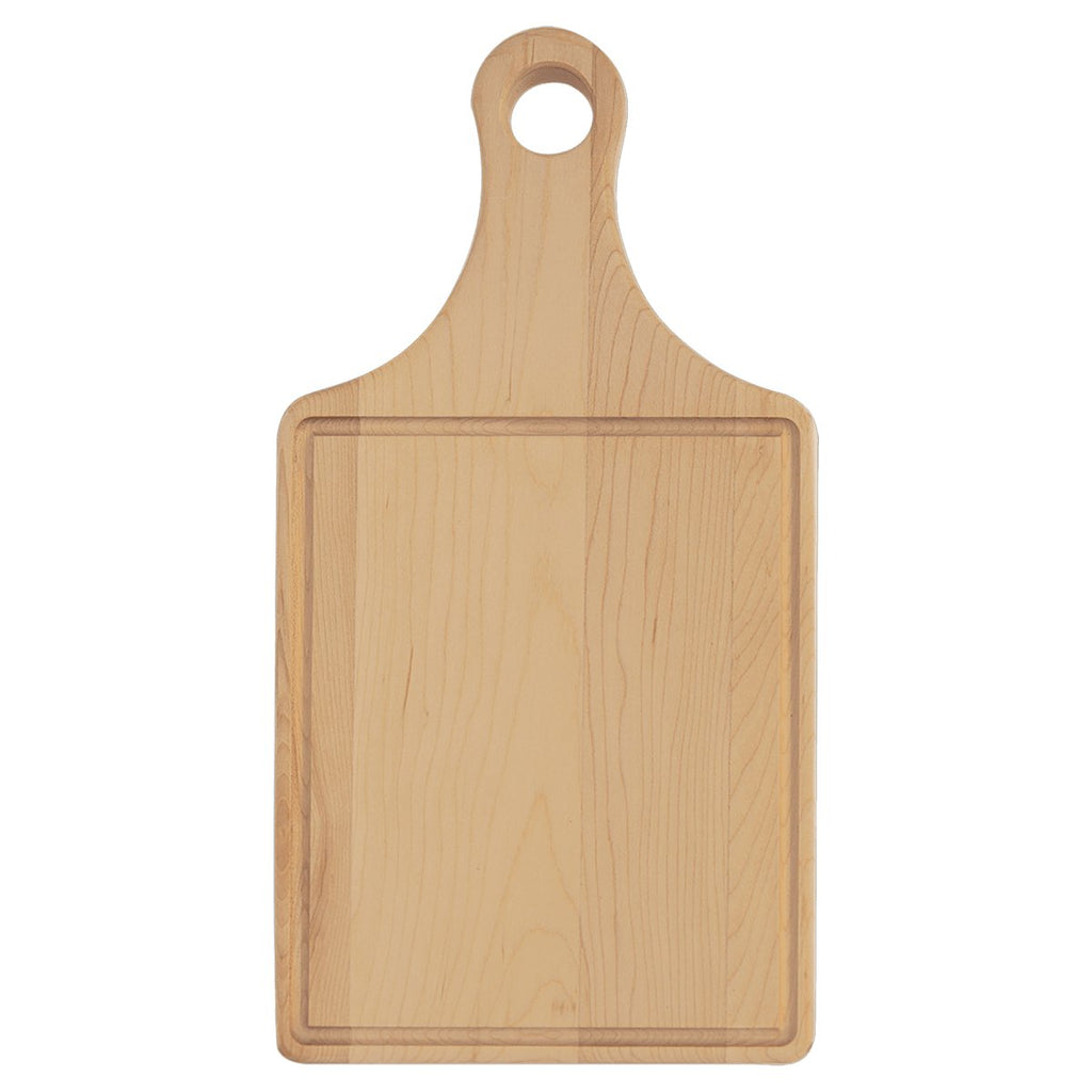 Maple Cutting Board Paddle w/Drip Ring 13 1/2" x 7" at Artisan Branding Company