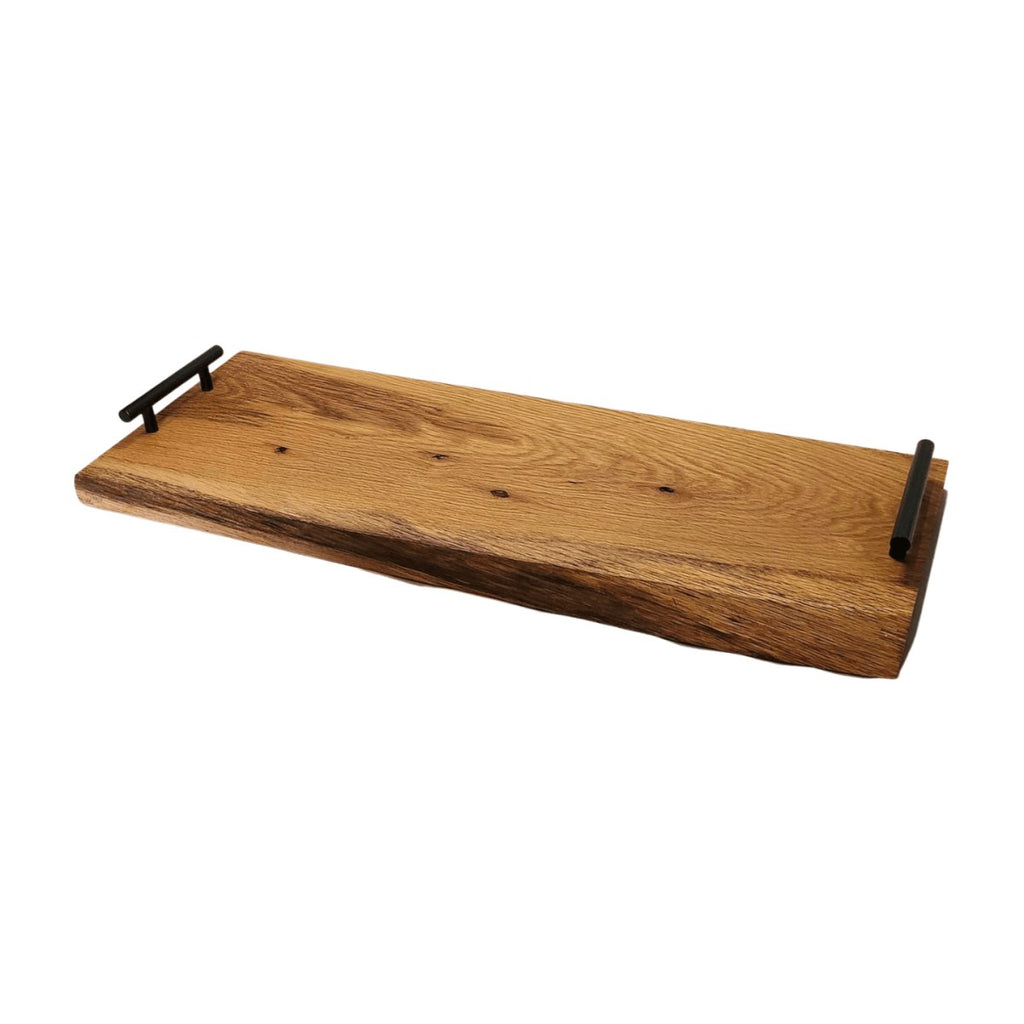 Maple Live Edge Serving Tray w/Handles 16" Length at Artisan Branding Company