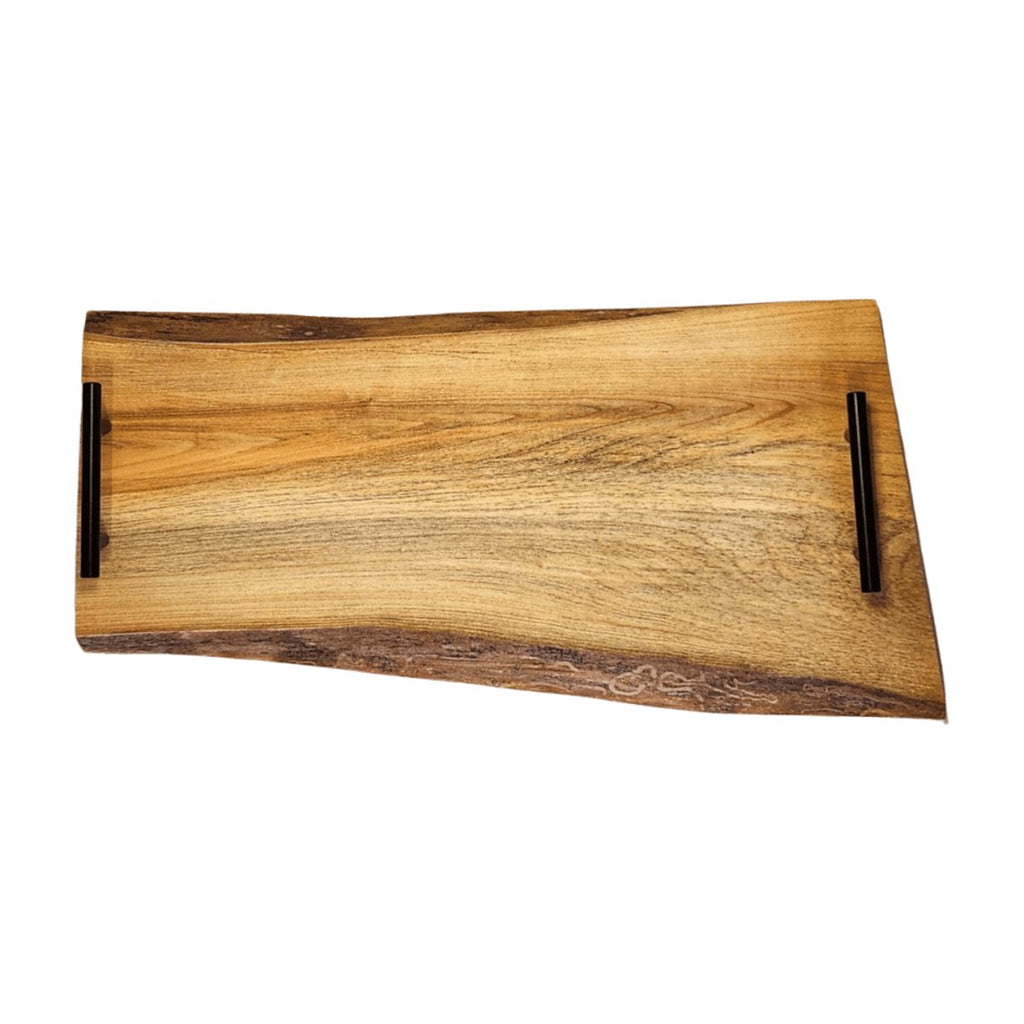 Maple Live Edge Serving Tray w/Handles 16" Length at Artisan Branding Company