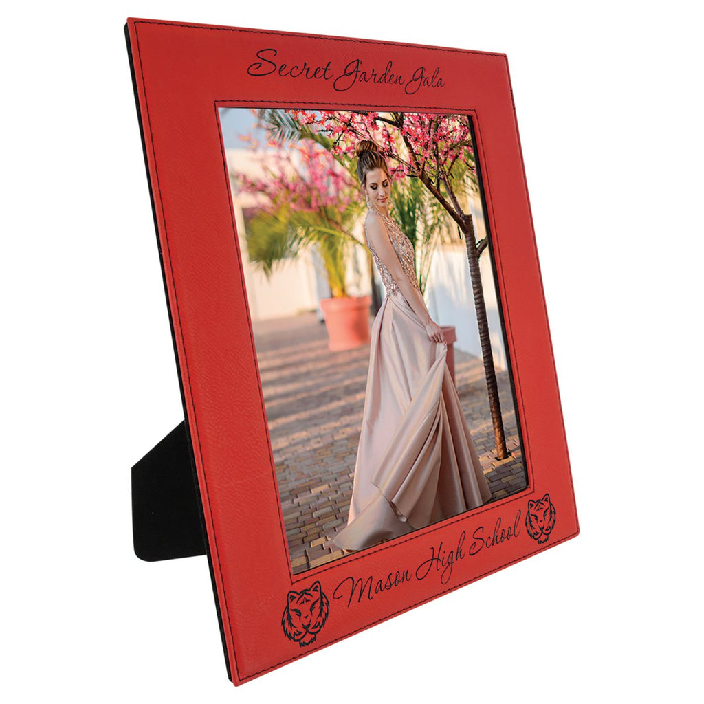 Photo Frame 8" x 10" Leatherette Red w/Black Engraving at Artisan Branding Company