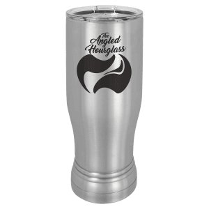 Pilsner Tumbler w/Clear Lid 14oz -Polar Camel Stainless Steel at Artisan Branding Company