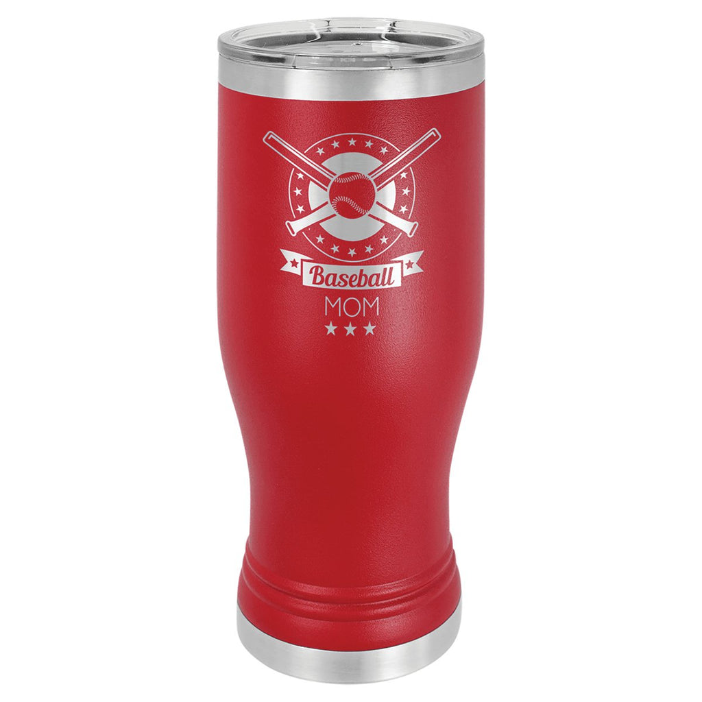 Pilsner Tumbler w/Clear Lid 20oz -Polar Camel Red at Artisan Branding Company