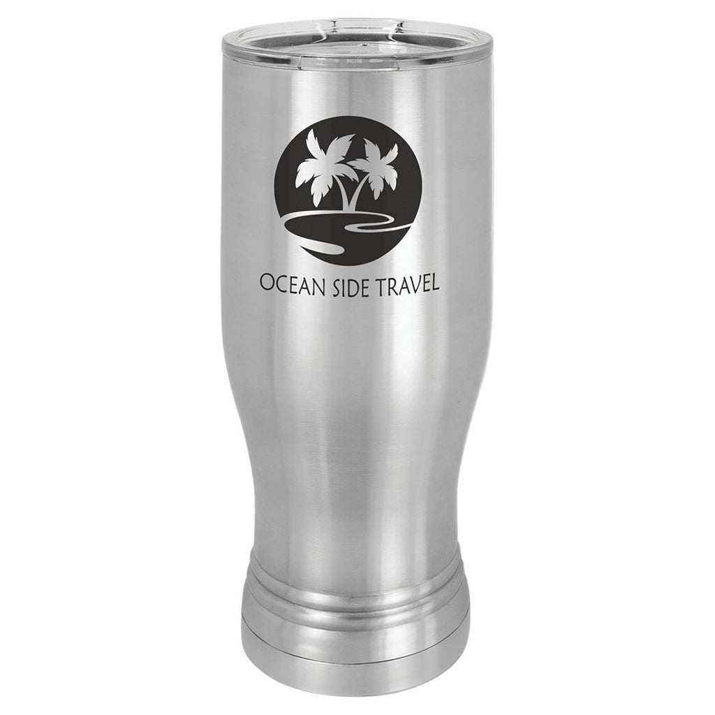 Pilsner Tumbler w/Clear Lid 20oz -Polar Camel Stainless Steel at Artisan Branding Company