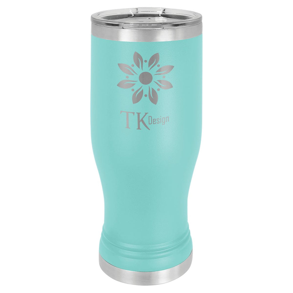 Pilsner Tumbler w/Clear Lid 20oz -Polar Camel Teal at Artisan Branding Company