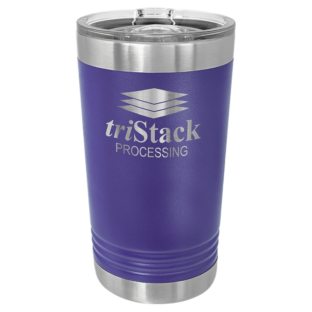 Pint Tumbler w/Slider Lid 16oz -Polar Camel Purple at Artisan Branding Company