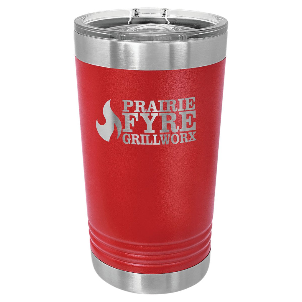 Pint Tumbler w/Slider Lid 16oz -Polar Camel Red at Artisan Branding Company