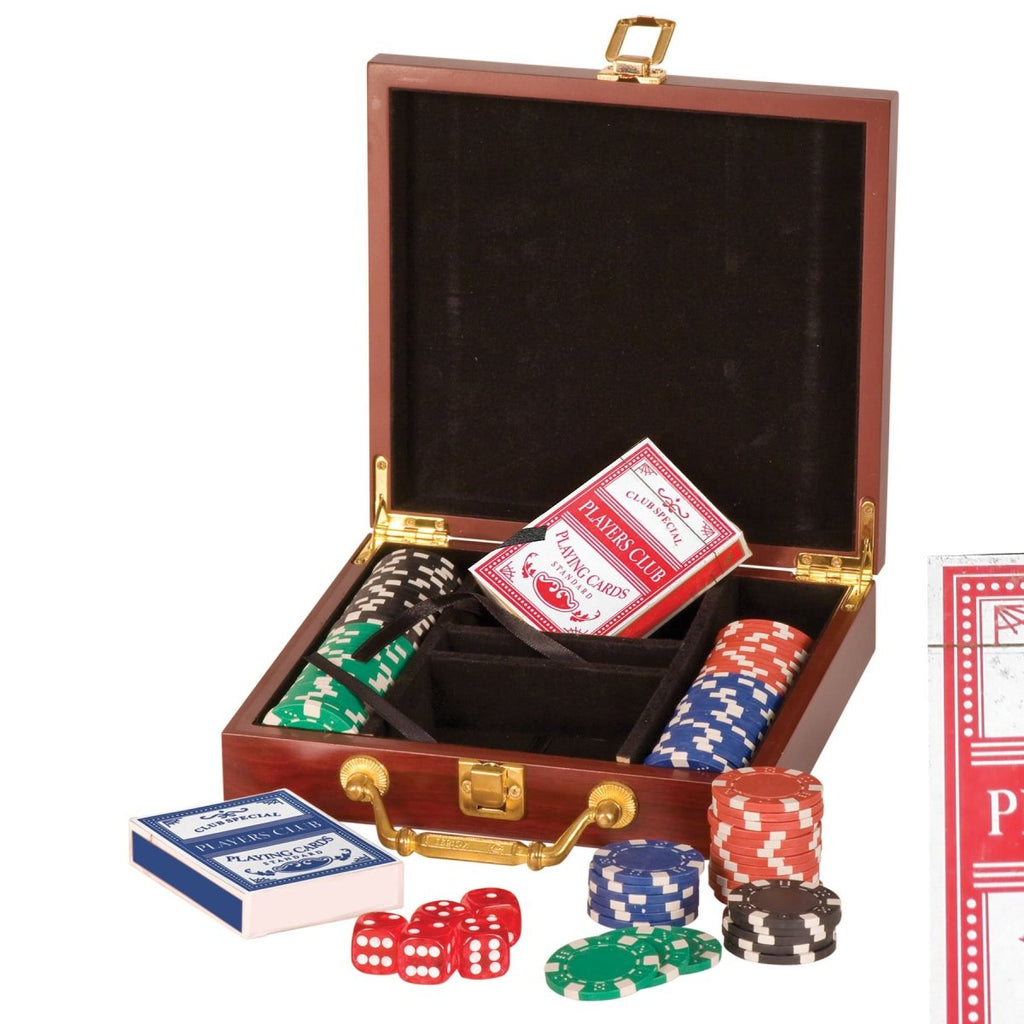 Poker 100 Chip Set -Rosewood Finish at Artisan Branding Company