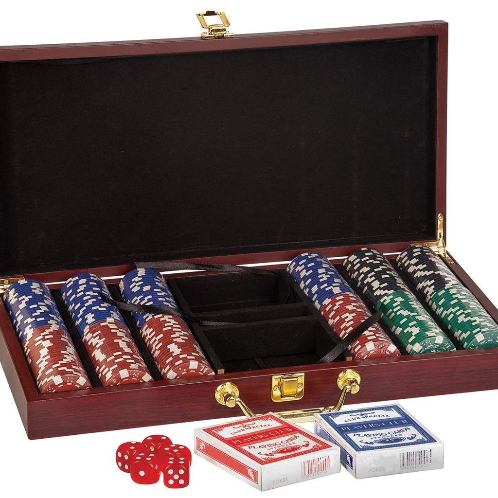 Poker 300 Chip Set -Rosewood Finish at Artisan Branding Company