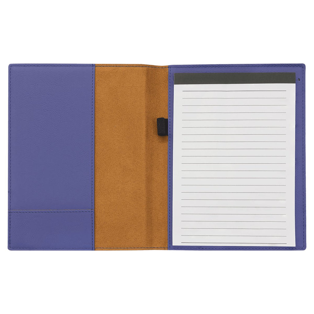 Portfolio Leatherette w/Notepad 7" x 9" Bamboo w/Black Engraving at Artisan Branding Company