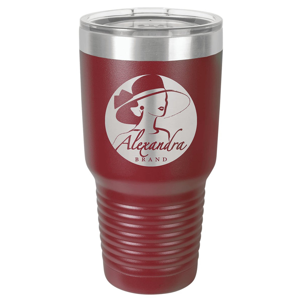 Ringneck Tumbler w/Slider Lid 30oz -Polar Camel Maroon at Artisan Branding Company