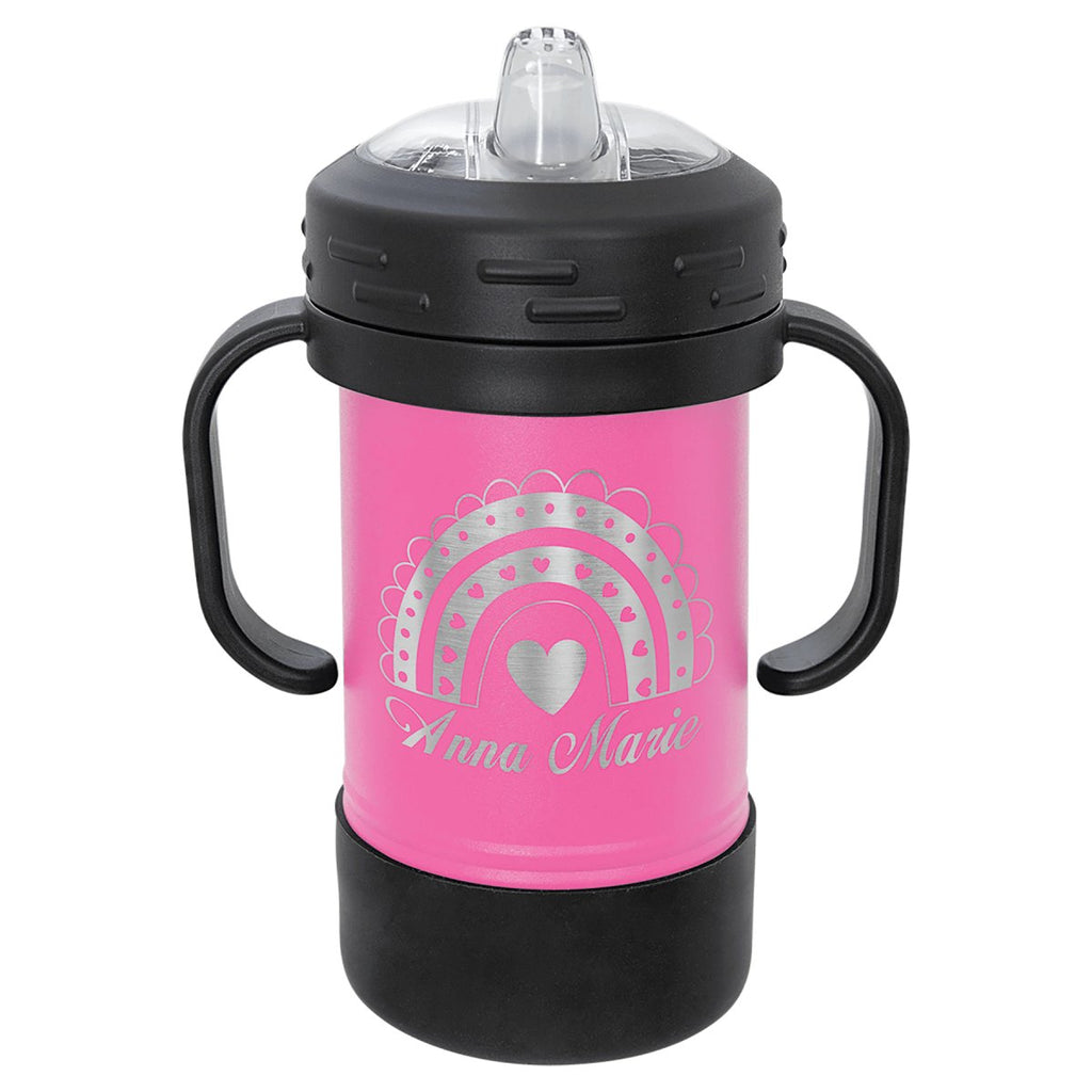 Sippy Cup Tumbler w/Handles 10oz -Polar Camel Pink at Artisan Branding Company