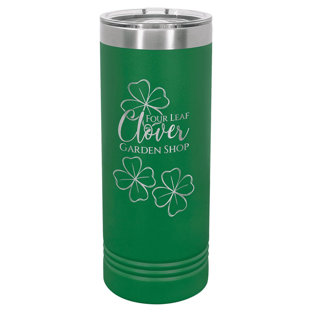 Skinny Tumbler w/Slider Lid 22oz -Polar Camel Green at Artisan Branding Company