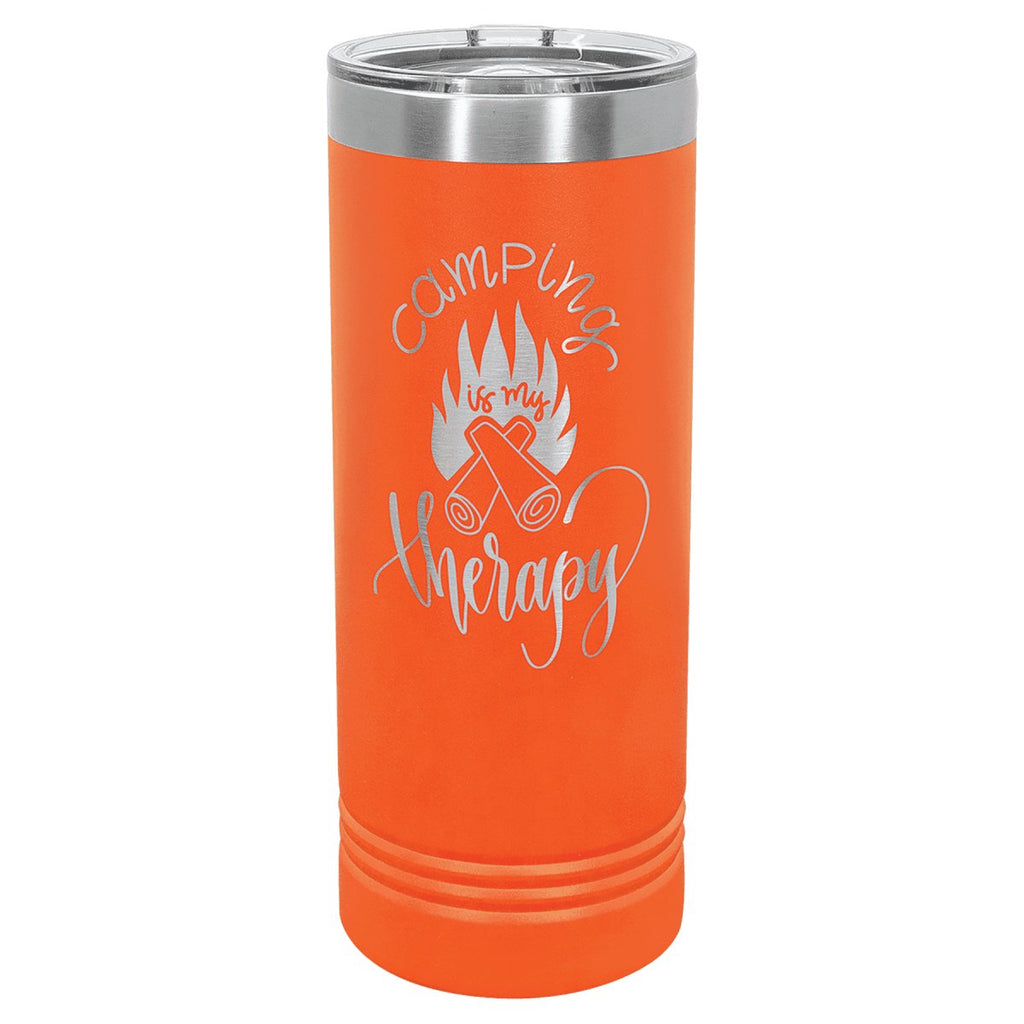 Skinny Tumbler w/Slider Lid 22oz -Polar Camel Orange at Artisan Branding Company