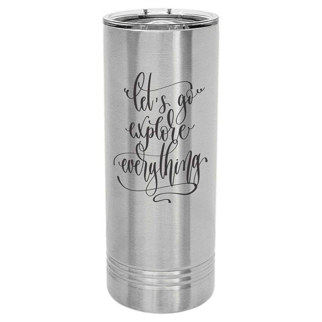 Skinny Tumbler w/Slider Lid 22oz -Polar Camel Stainless Steel at Artisan Branding Company