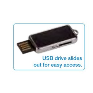 Slide Out USB Flash Drive Keychain 8GB -Aluminum at Artisan Branding Company