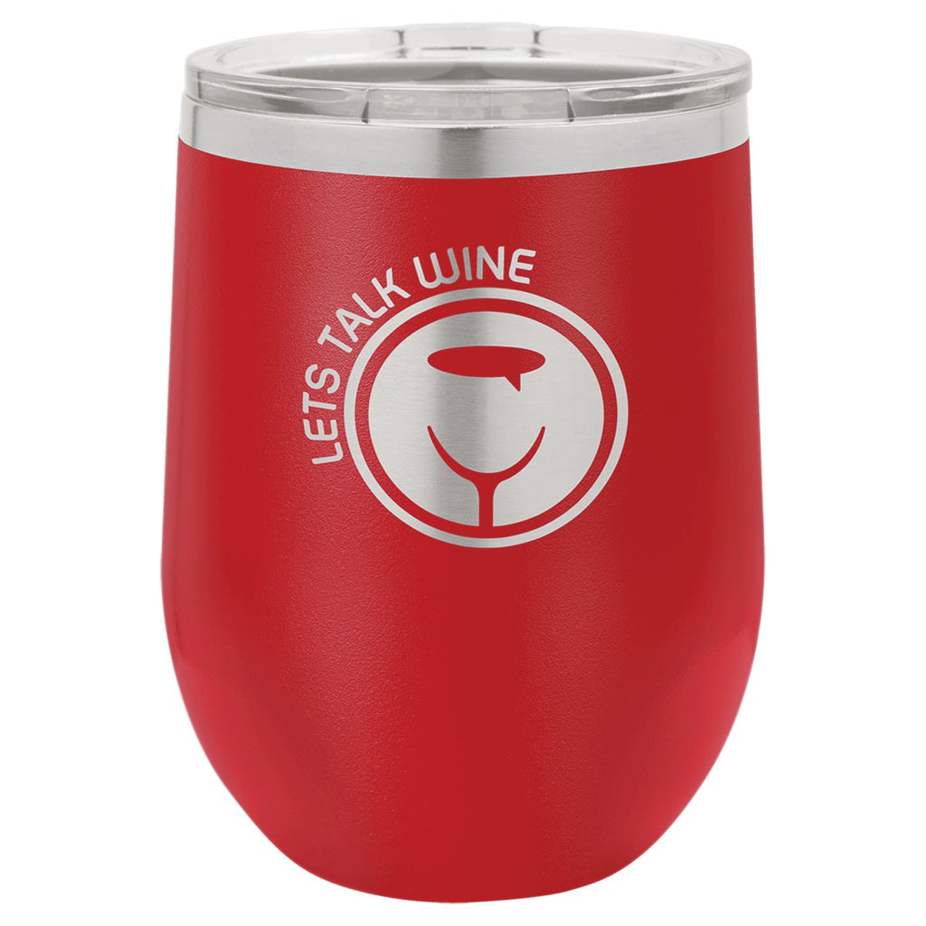 Stemless Tumbler w/Clear Lid 12oz -Polar Camel Red at Artisan Branding Company