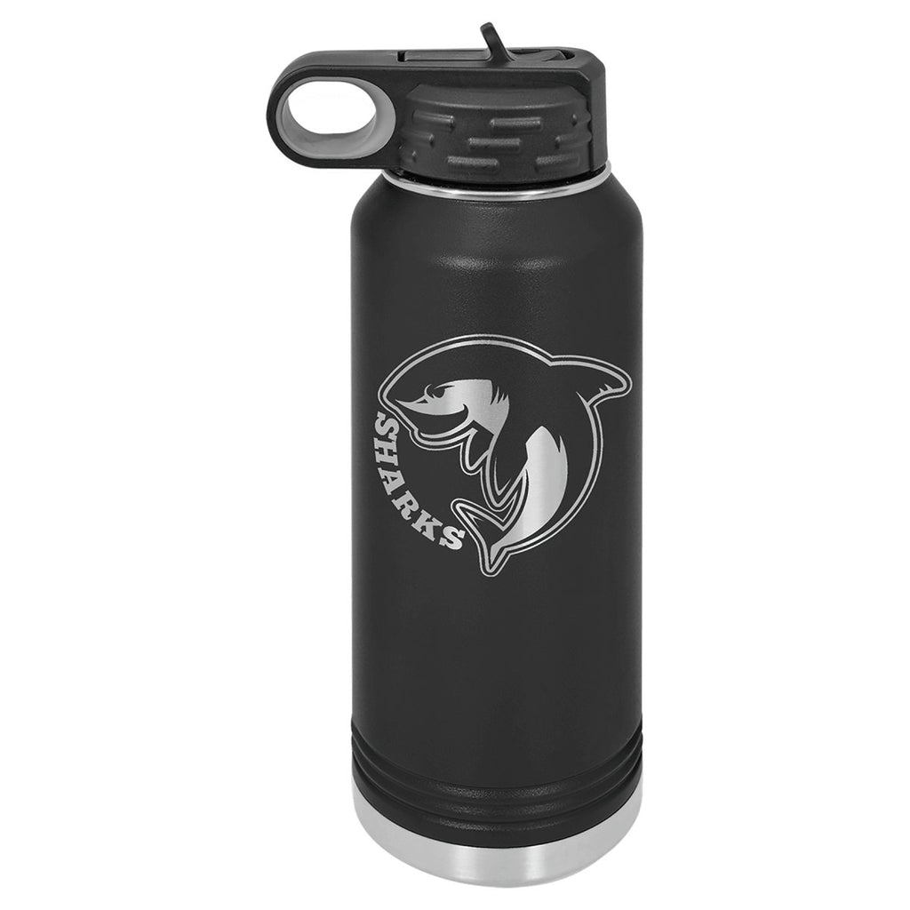 Water Bottle Insulated w/Flip Top 32oz -Polar Camel Black at Artisan Branding Company