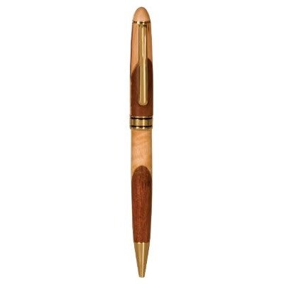 Wide Ballpoint Pen -Maple and Rosewood at Artisan Branding Company